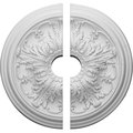 Ekena Millwork Damon Ceiling Medallion, Two Piece (Fits Canopies up to 3 1/2"), 20"OD x 3 1/2"ID x 1 1/2"P CM20DA2-03500